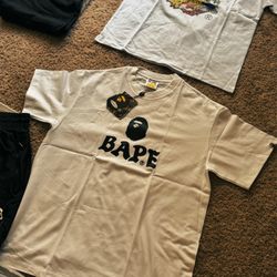 BAPE White Tee New w/ Tags (Fits M) $60