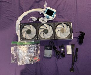 THERMALRIGHT FW 360 ARGB White AIO CPU Cooler W/Screen + 3 Lian Li Infinity Fans & Extras