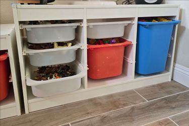 Storage combination with boxes