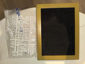 Gold black letter board