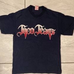 Vintage 90s JNCO Jeans Y2K Chinese Dragon Short Sleeve Shirt Youth Large Navy