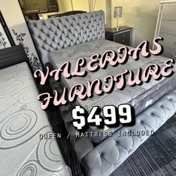 New Queen Bed With Mattress