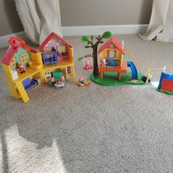 Peppa Pig Family Playhouse and Treehouse + Figures + All Furniture