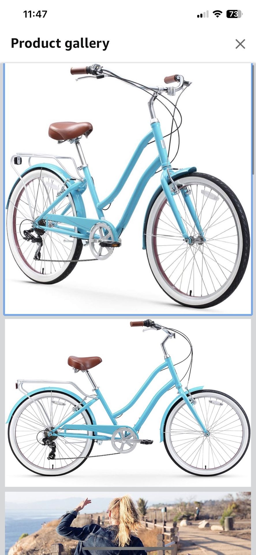 Teal EveryJourney Steel Beach Cruiser Bike