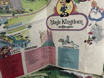 Vintage 1987 Magic Kingdom Map
