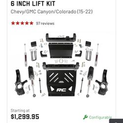 6 Inch Rough Country Lift Kit For Chevy Colorado/GMC Canyon (15-22)