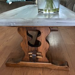 Farm Style Coffee Table Grey Shabby Chic 