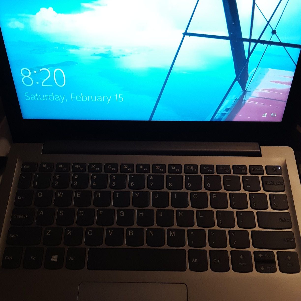 Small Lenovo Silver Laptop