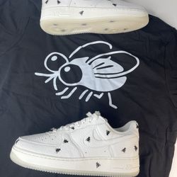 Houseflies AF1 W / Houseflie Shirt Shoe Size 9.5 Shirt XL