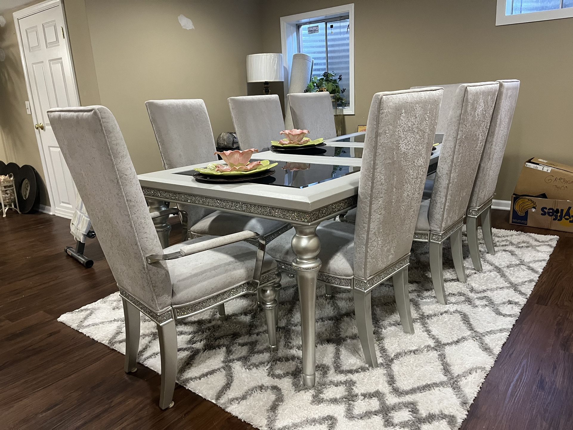 Michael Amini Aico Dining Room Table With Chairs