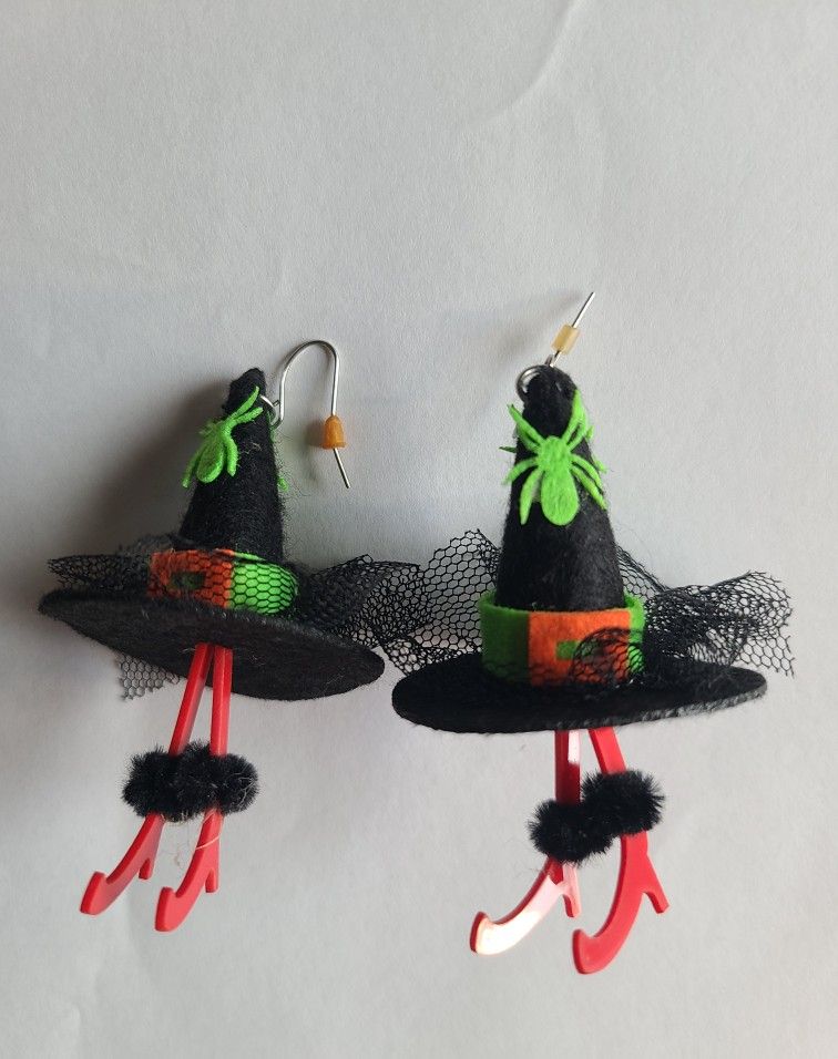Halloween Which Hat Earrings