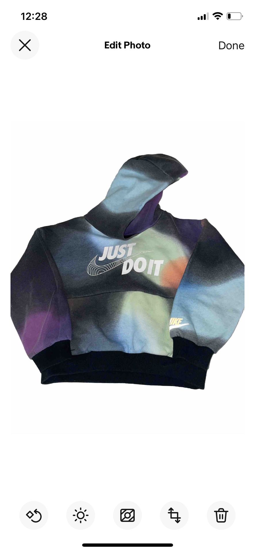 Nike Little Kid's Sportswear Illuminate Fleece Pullover Hoodie Kids Age 6-7 