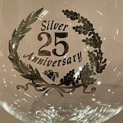 25 Th Anniversary Wine Glass