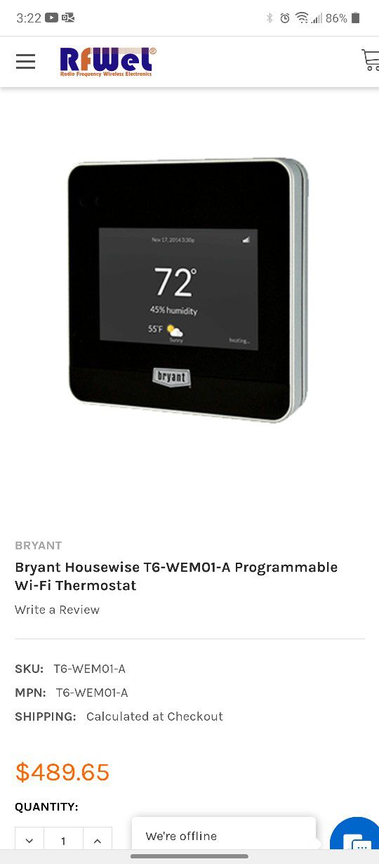 Bryant House Wise Thermostats