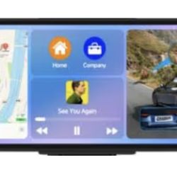 Portable Wireless CarPlay & Android Auto Adapter for Car, 9" 4K Touch Screen