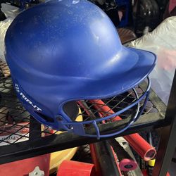 Med Large Blue Softball Helmet With Mask