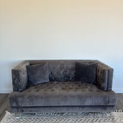 2 Velvet Gray Couches  