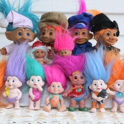 Vintage Troll Dolls- Russ Trolls, Holiday, PJ's, Babies, Police Officer, Troll Scout, Etc.