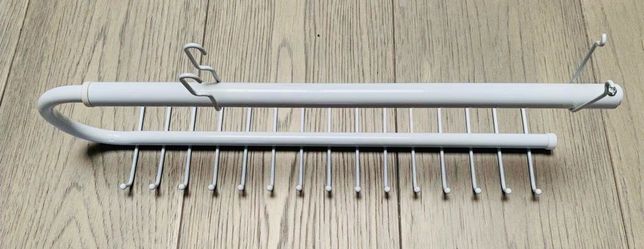 White Metal Tie and Belt Rack Organizer
