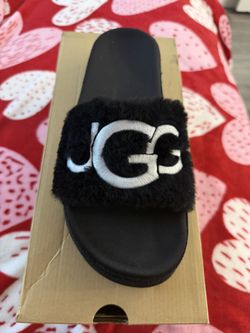 Ugg Laton Fur Slide Size 9.5