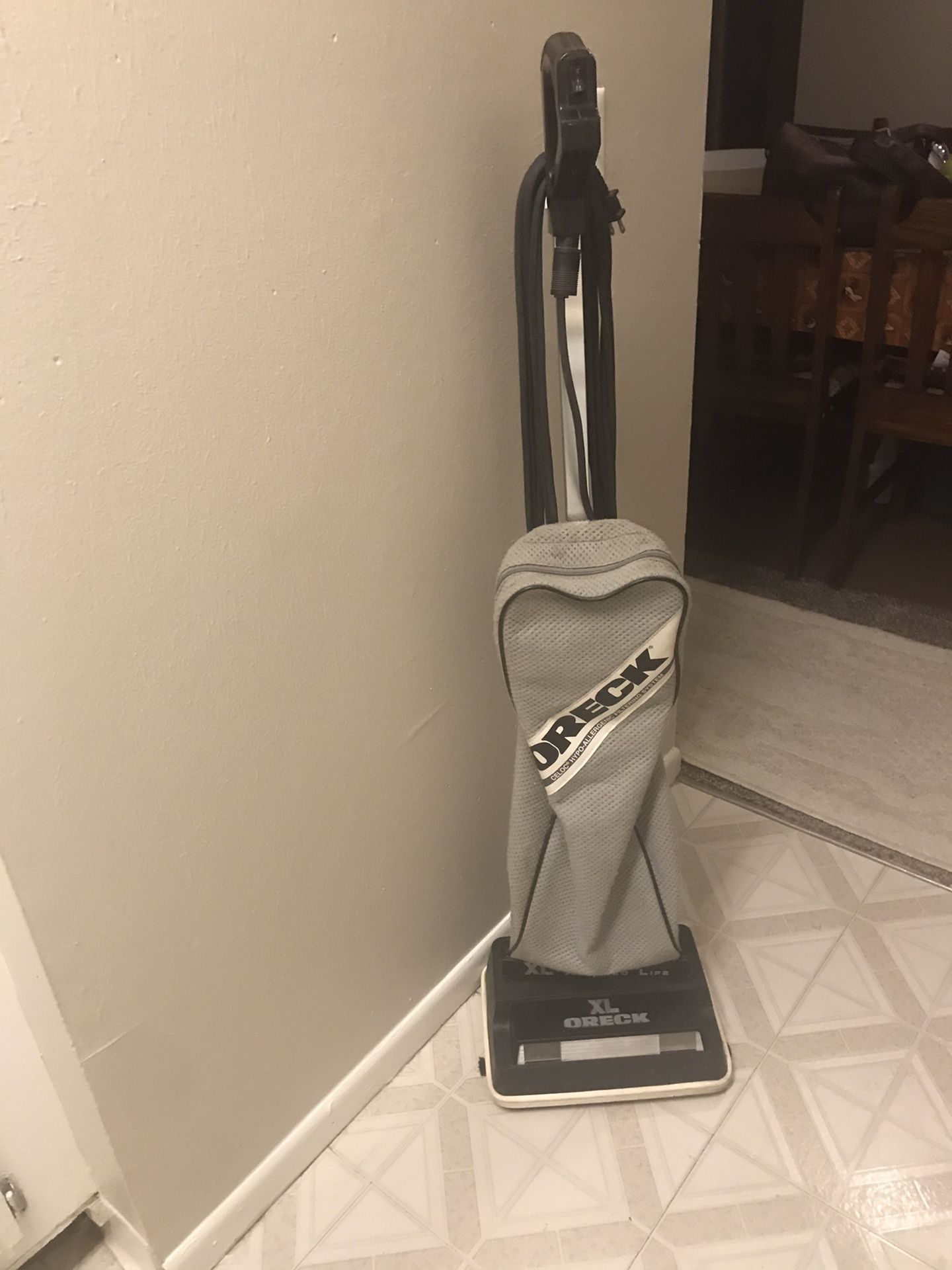 Oreck Upright vacuum XL version with HEPA filter.