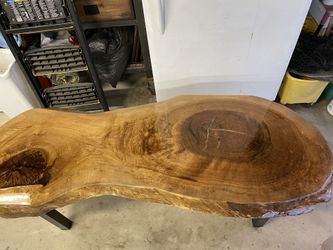 hand made oak wood table