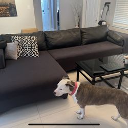 Nokomis Dark Grey Ashley Furniture Chaise Couch