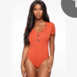 Fashion Nova-In Your Fantasy Bodysuit - Rust