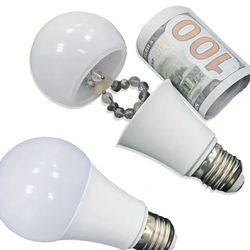 Light bulb stash container