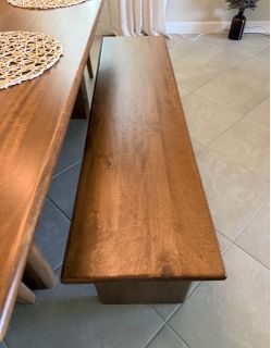 Dining table and bench