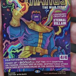 Marvel MTG Thanos, the Mad Titan Mythic Foil Alt Art MSH 0400 M