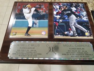 Dontrelle Willis & Miguel Cabrera Plaque