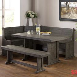 Breakfast Nook Dining Table Set 