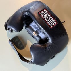 Ringside Boxing Headgear with Cheeks Black Small