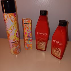 Shampoo conditioner hairspray and hair polish