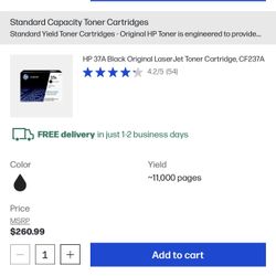 HP 37A Printer Toner -Brand New