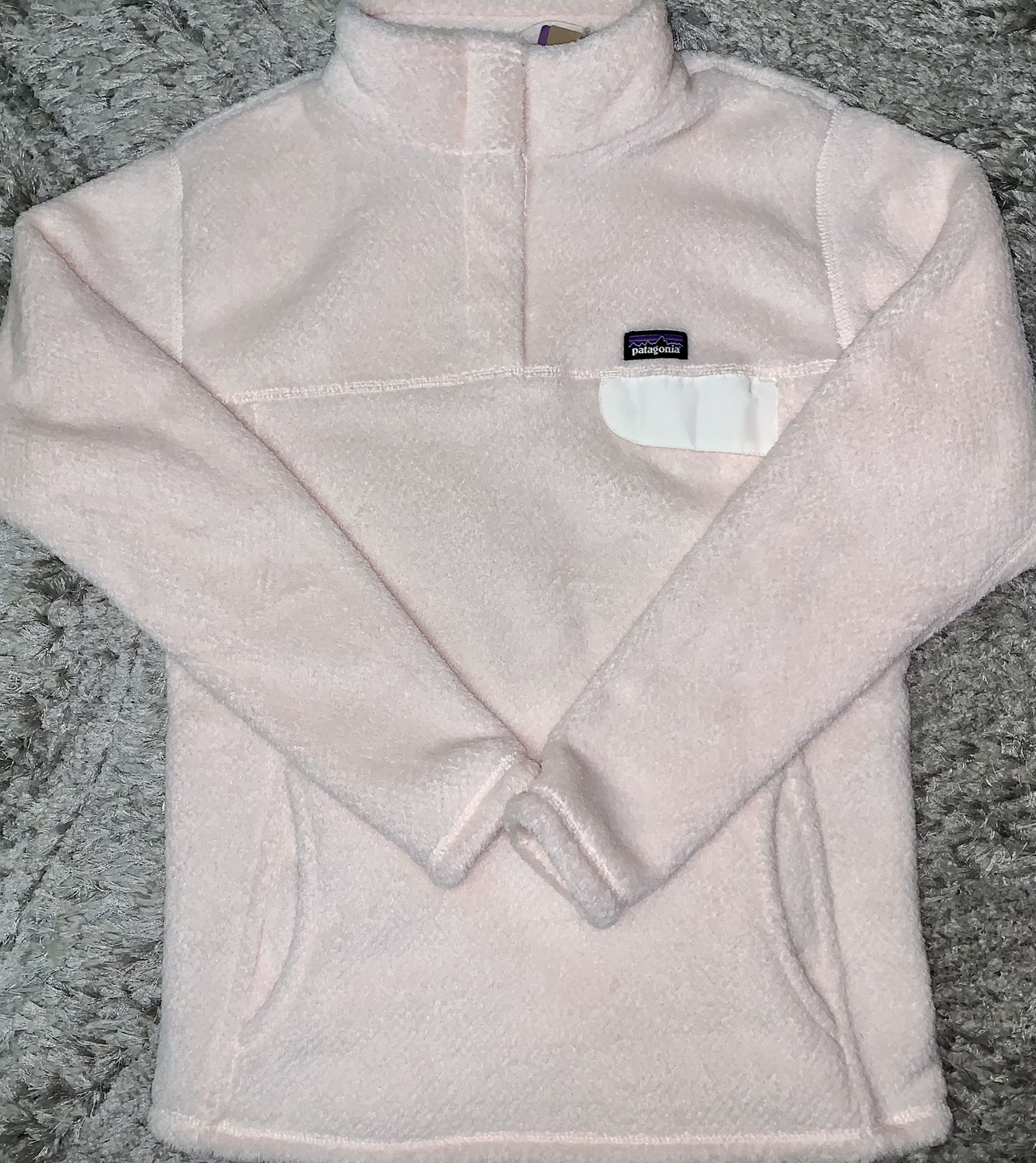 NEW Patagonia Pink ReTool Snap T Pull Over Sweater Fleece Top Womens Small Girls XXL