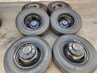 17" Dodge Ram 350 dually steel wheels and tires