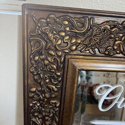Wood Framed Antique Mirror