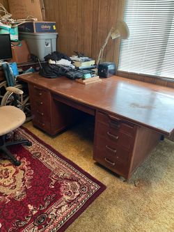 Large office desk.