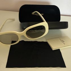 Coach White Framed Sunglasses 