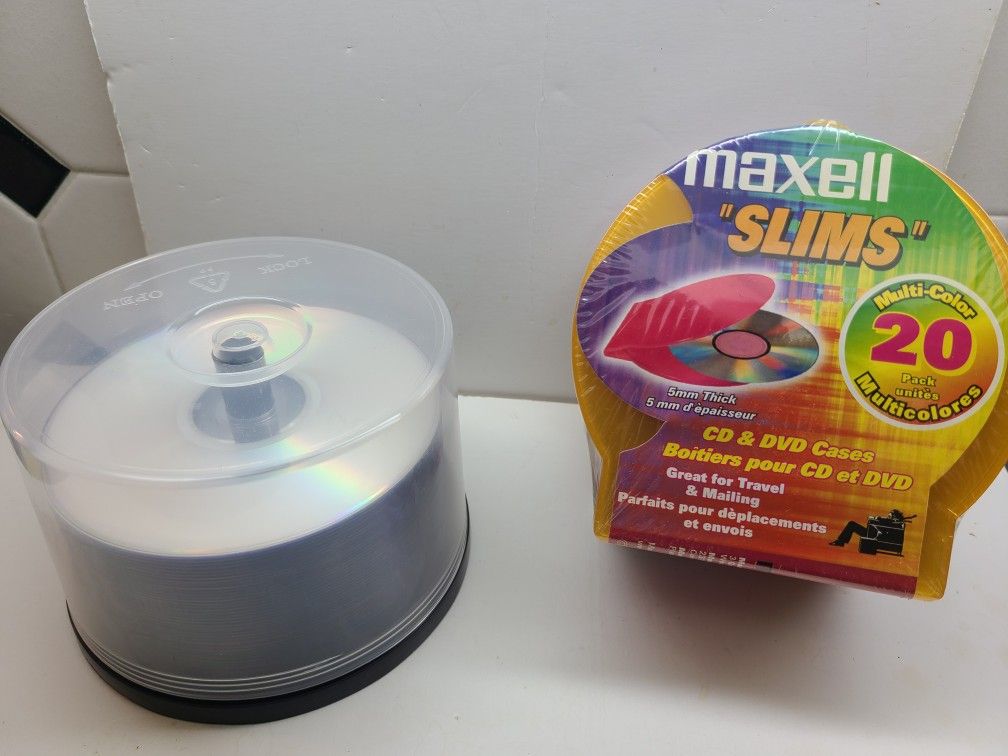 MAXWELL CD SLIMS & MEMOREX DVD R