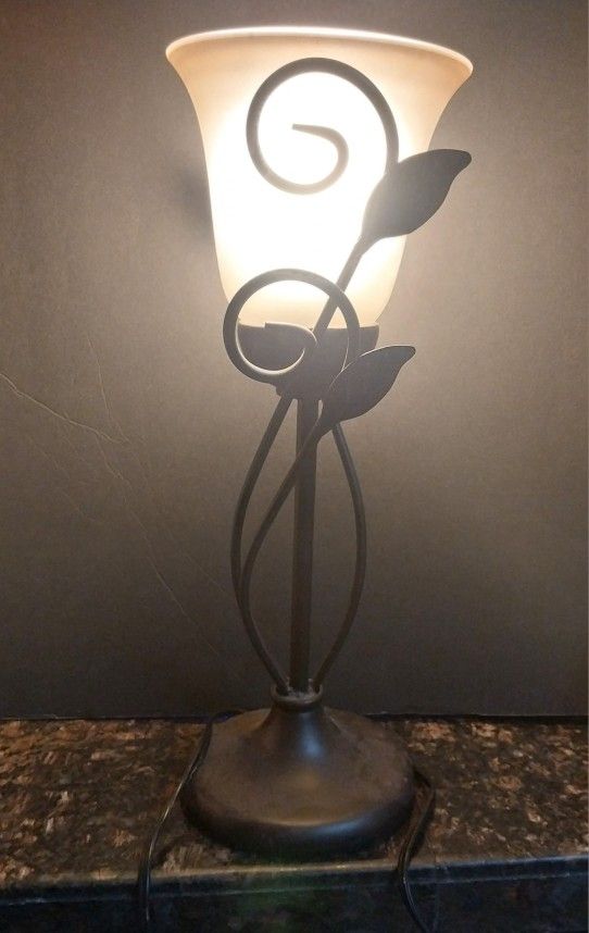 Glass& Iron Base Lamp