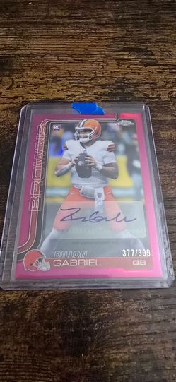 2025 Topps Chrome Dillion Gabriel RC Auto Magenta /399 - Browns