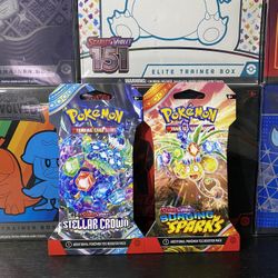 Pokémon Surging Sparks + Stellar Crown single pack bundle