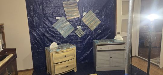 Hand Painted Intables. 