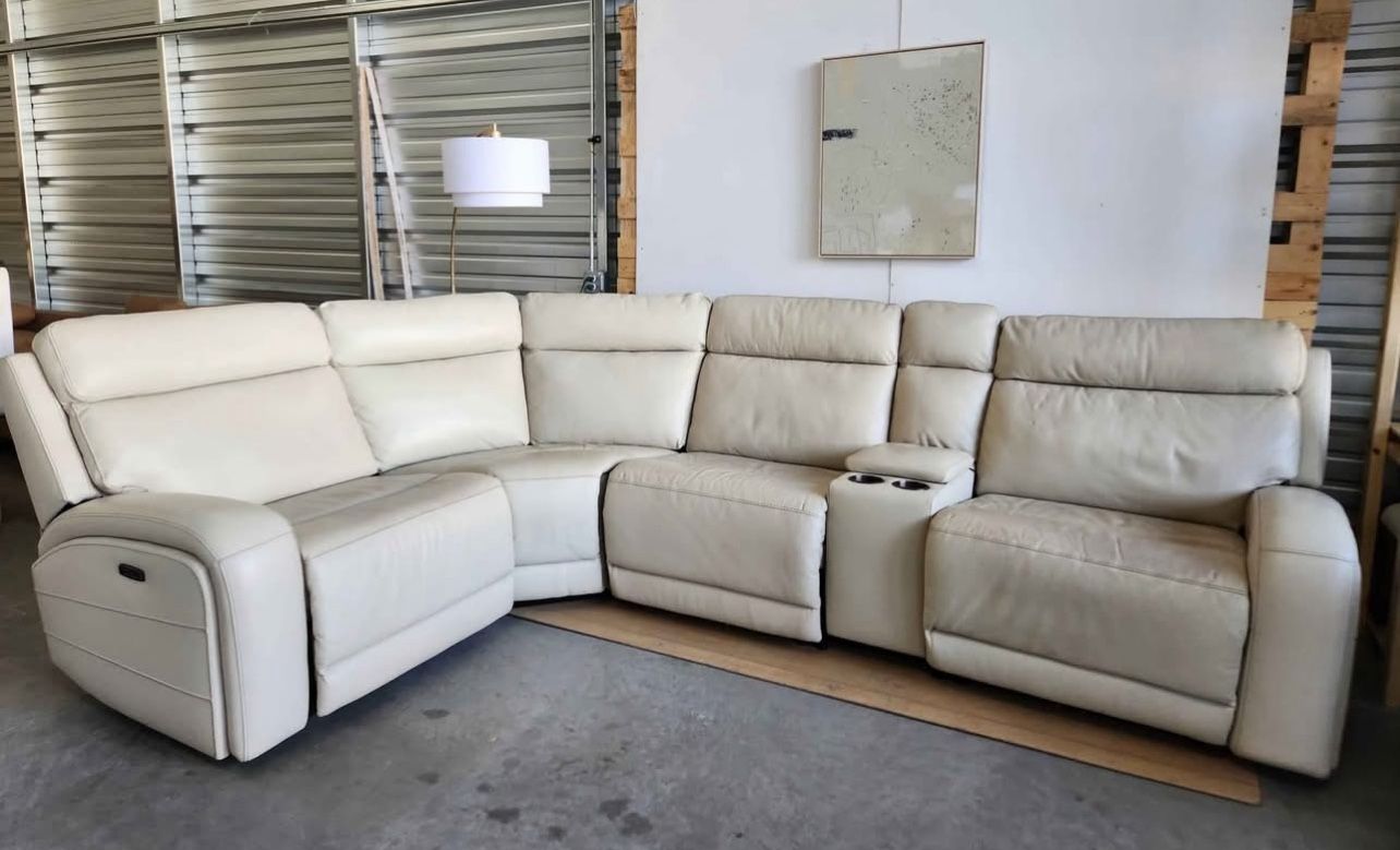 Power Recliner Real leather Sectional