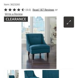 Wingback Accent Chair, Blue