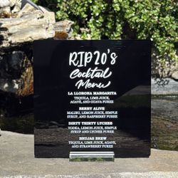 Bar Menu Sign / Acrylic Sign / Acrylic MenΓΊ Sign /  Bar MenΓΊ Acrylic Sign