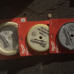 Milwaukee Finishing pad, Polishing pad, And Cutting pad